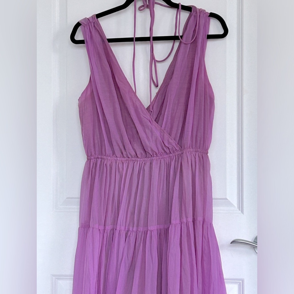 Pleated, Tiered Maxi dress